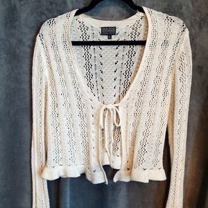 Knit white cardigan